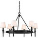 Cerchi 6 Light 30 inch Matte Black Chandelier Ceiling Light